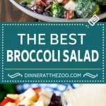 Broccoli Salad Recipe | Creamy Broccoli Salad | Bacon Broccoli Salad #salad #broccoli #bacon #apple #sraye #sidedish