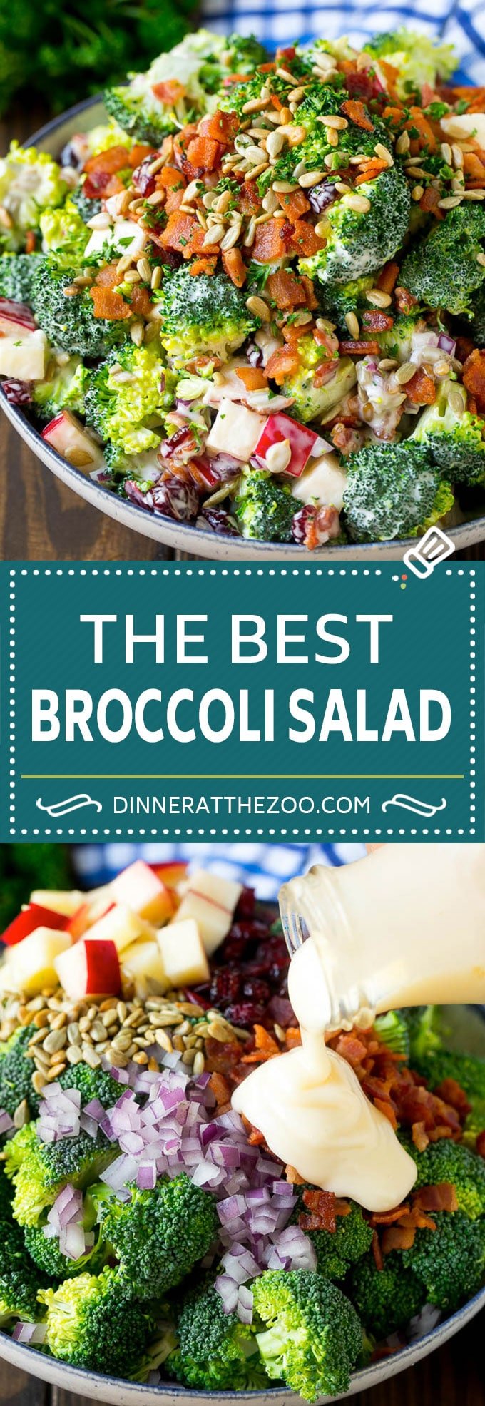 Broccoli Salad Recipe | Creamy Broccoli Salad | Bacon Broccoli Salad #salad #broccoli #bacon #apple #sraye #sidedish