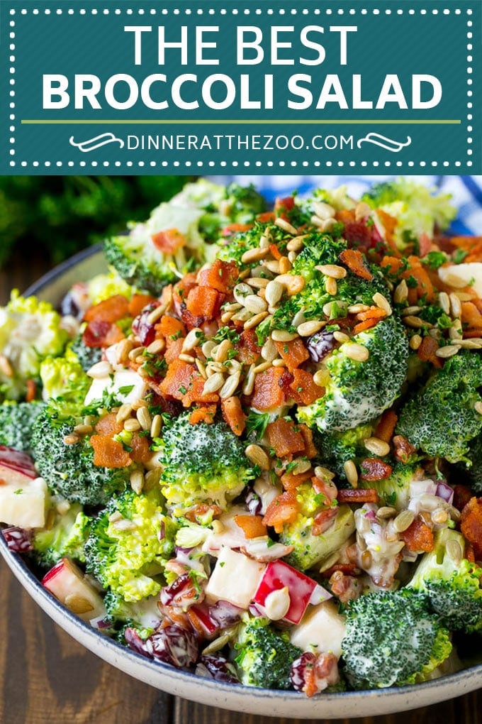 Broccoli Salad Recipe | Creamy Broccoli Salad | Bacon Broccoli Salad #salad #broccoli #bacon #apple #sraye #sidedish