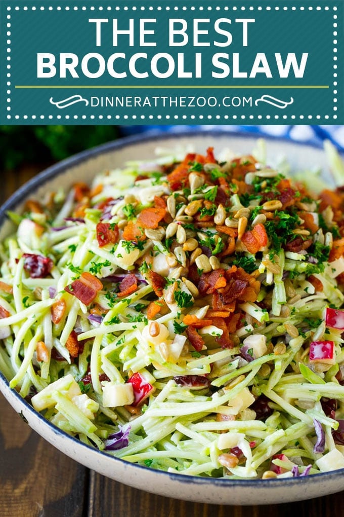 Bacon Broccoli Slaw Recipe | Coleslaw Recipe | Broccoli Slaw #broccoli #slaw #salad #apple #bacon #sidedish #lunch #sraye