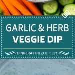 Veggie Dip Recipe | Garlic & Herb Dip | Vegetable Dip #dip #appetizer #lowcarb #keto #vegetables #sraye