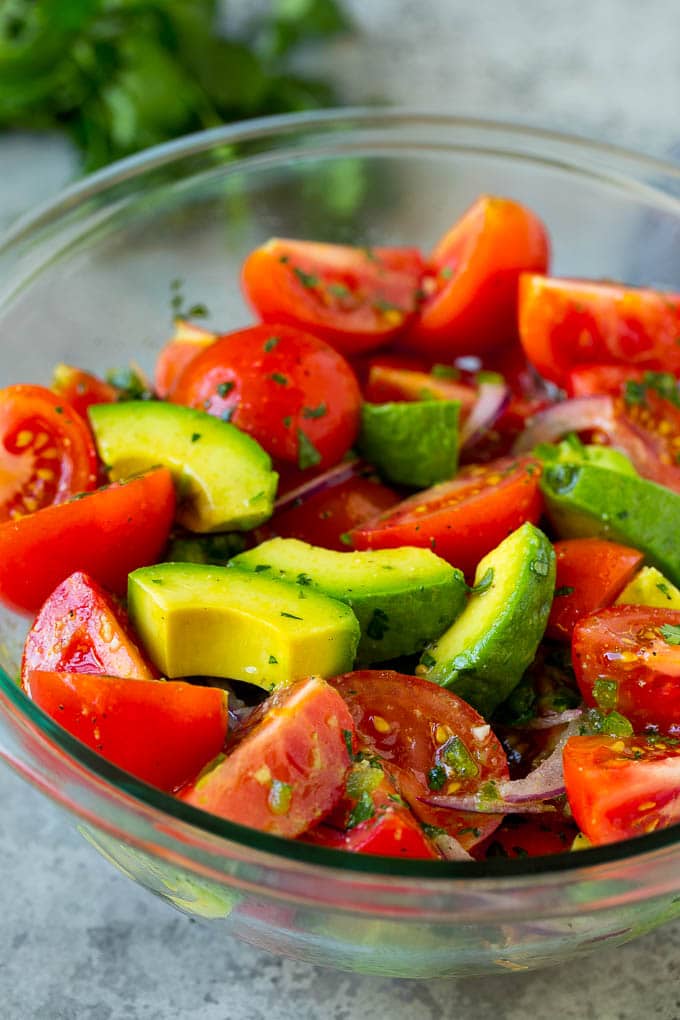 Tomato Avocado Salad Recipe | Avocado Salad | Tomato Salad #salad #tomato #avocado #glutenfree #cleaneating #dinner #sraye #healthy Avocado salad with tomatoes and red onion.