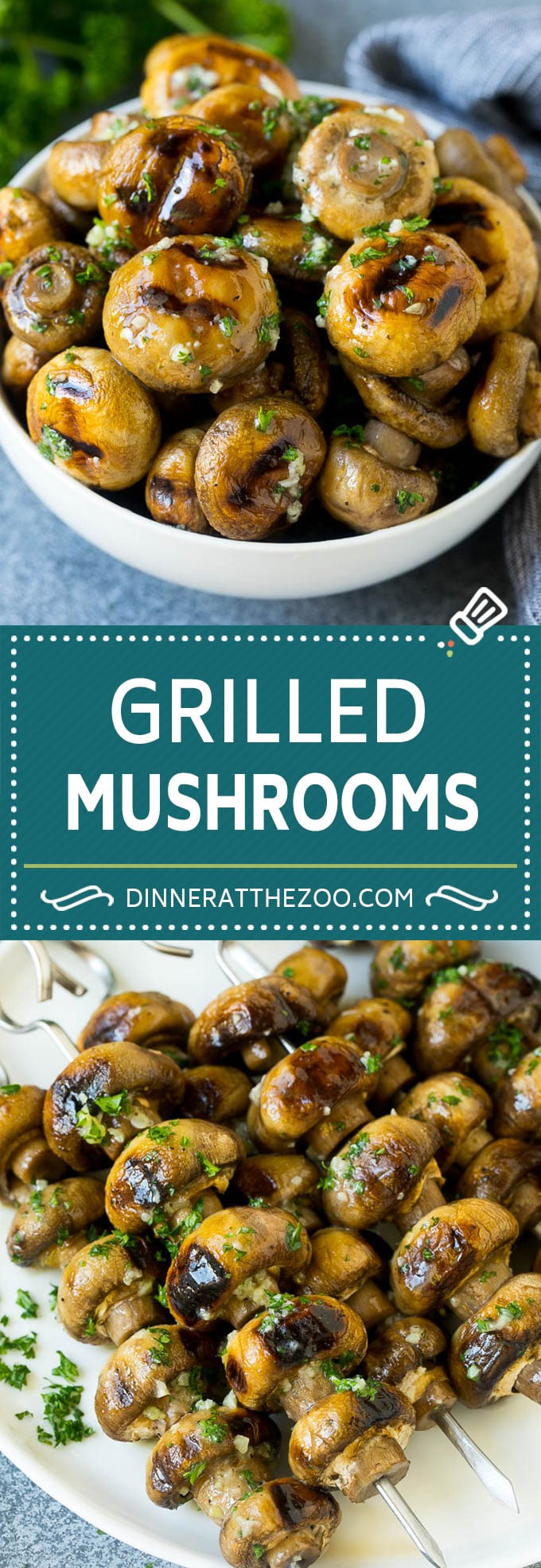 Grilled Mushrooms Recipe | Mushroom Kabobs | Mushroom Side Dish #mushroom #grilling #garlic #keto #lowcarb #sraye