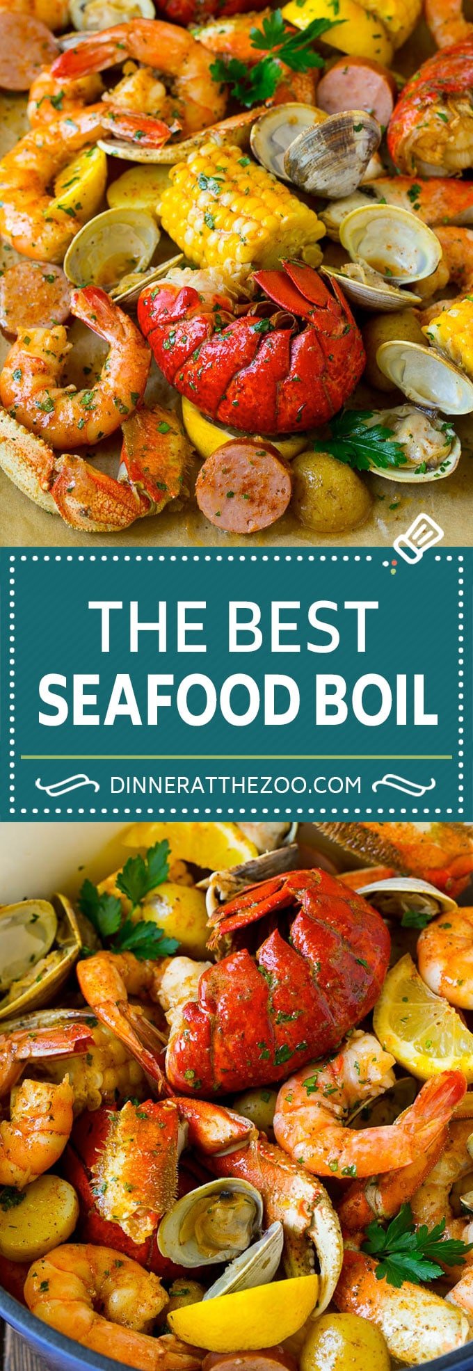Seafood Boil Recipe | Shrimp Boil #lobster #shrimp #clams #crab #sausage #corn #potatoes #dinner #sraye