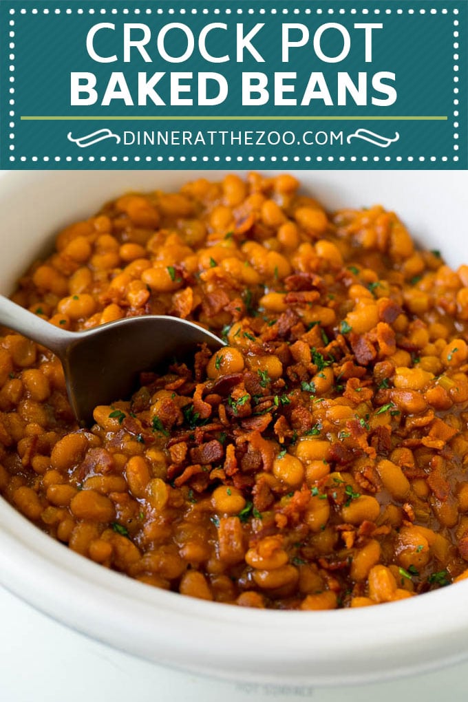 Crock Pot Baked Beans | Slow Cooker Baked Beans #beans #bacon #slowcooker #crockpot #sraye