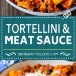 Cheese Tortellini in Meat Sauce #tortellini #pasta #sauce #dinner #sraye #cheese
