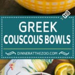 Greek Couscous Bowls #couscous #lunch #sraye