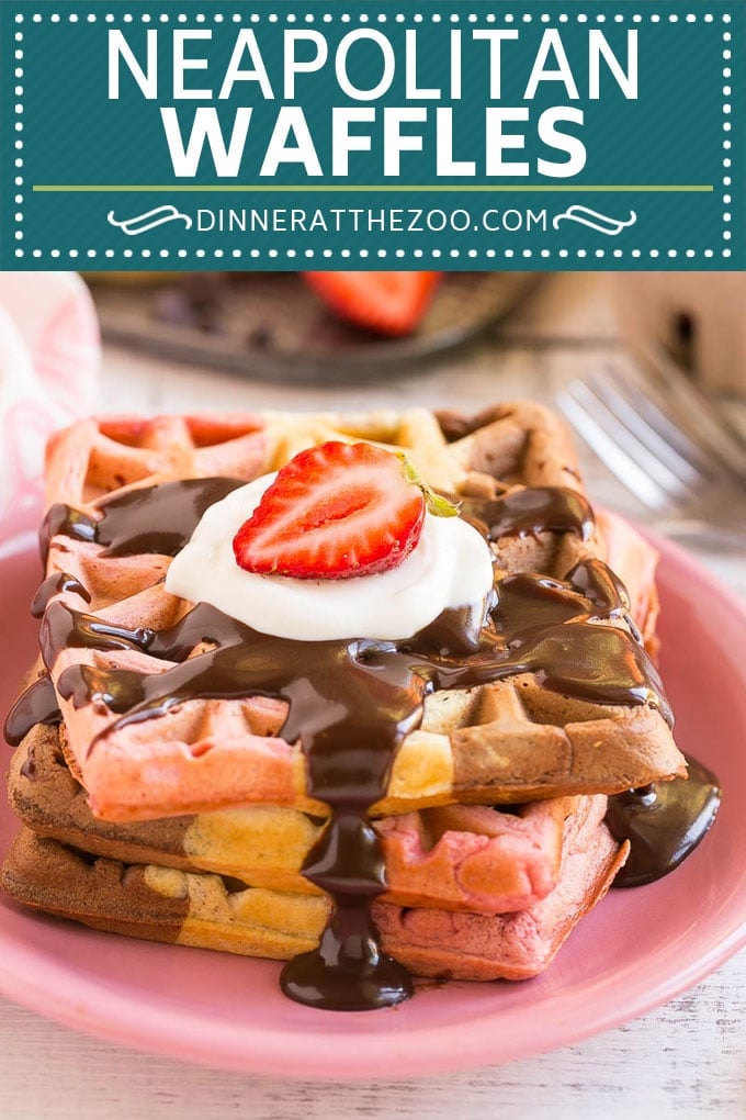 Neapolitan Waffles #waffles #breakfast #sraye