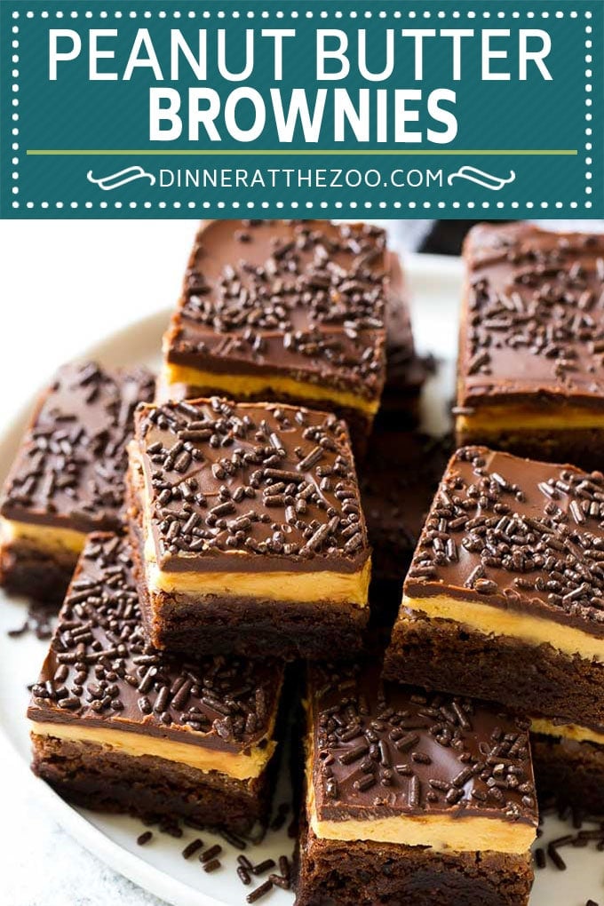 Peanut Butter Brownies Recipe | Layered Brownies | Peanut Butter Truffle Brownies #chocolate #peanutbutter #brownies #dessert #sraye