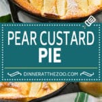 Pear Custard Pie Recipe | Pear Pie #pears #fall #pie #dessert #sraye