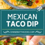 Taco Dip Recipe | Mexican Dip #tacos #dip #appetizer #mexicanfood #cheese #sraye