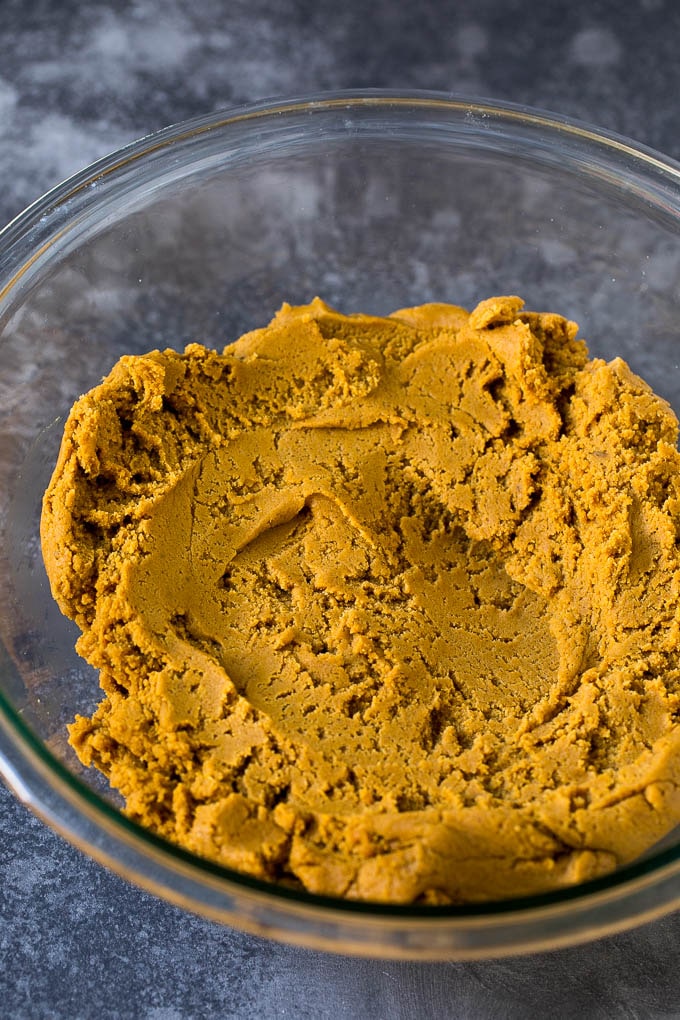 Molasses Cookies Recipe | Spice Cookies #cookies #baking #christmas #dessert #sraye Cookie dough in a mixing bowl.