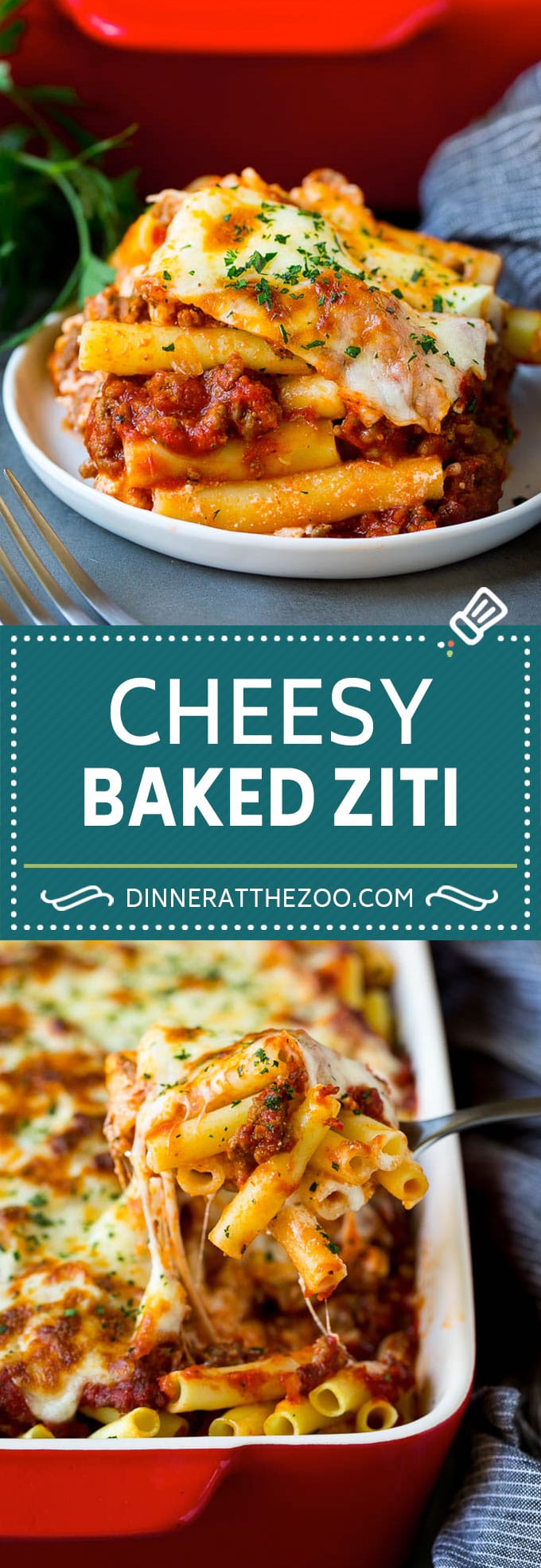 Baked Ziti Recipe | #pasta #cheese #comfortfood #sausage #dinner #sraye
