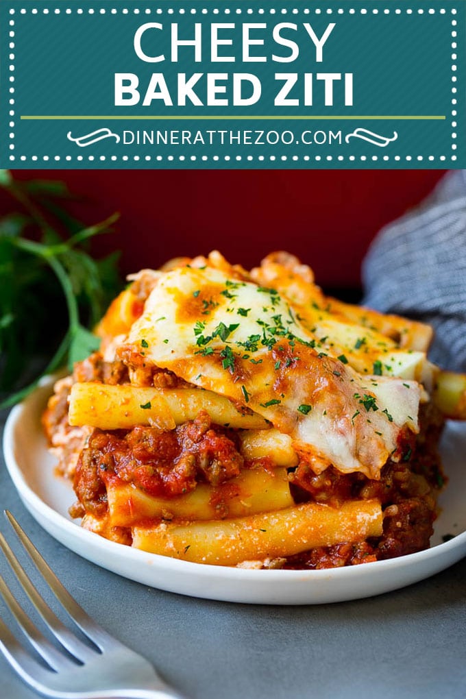 Baked Ziti Recipe | #pasta #cheese #comfortfood #sausage #dinner #sraye