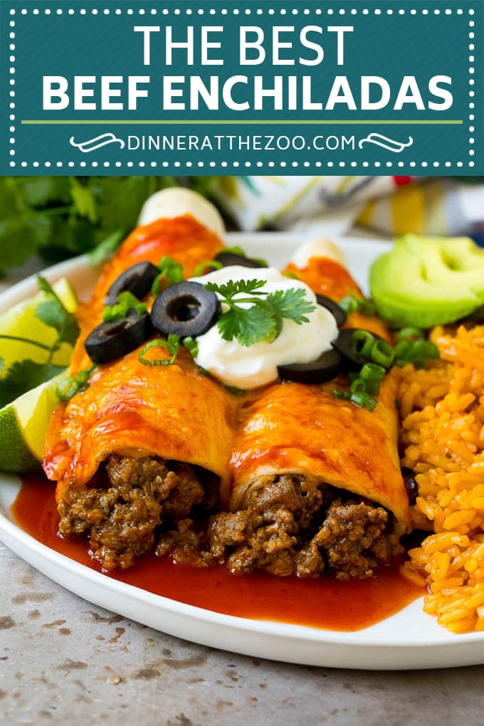 Beef Enchiladas Recipe #beef #groundbeef #mexicanfood #enchiladas #cheese #dinner #sraye