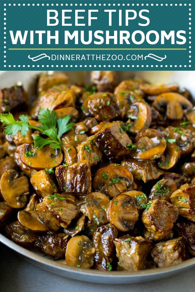 Beef Tips with Mushroom Gravy Recipe | Steak Tips #beef #steak #mushrooms #gravy #comfortfood #dinner #sraye