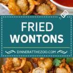 Fried Wonton Recipe #chinesefood #pork #appetizer #wontons #sraye