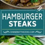 Hamburger Steaks with Mushroom Gravy Recipe | Salisbury Steak #hamburger #groundbeef #mushrooms #gravy #dinner #sraye