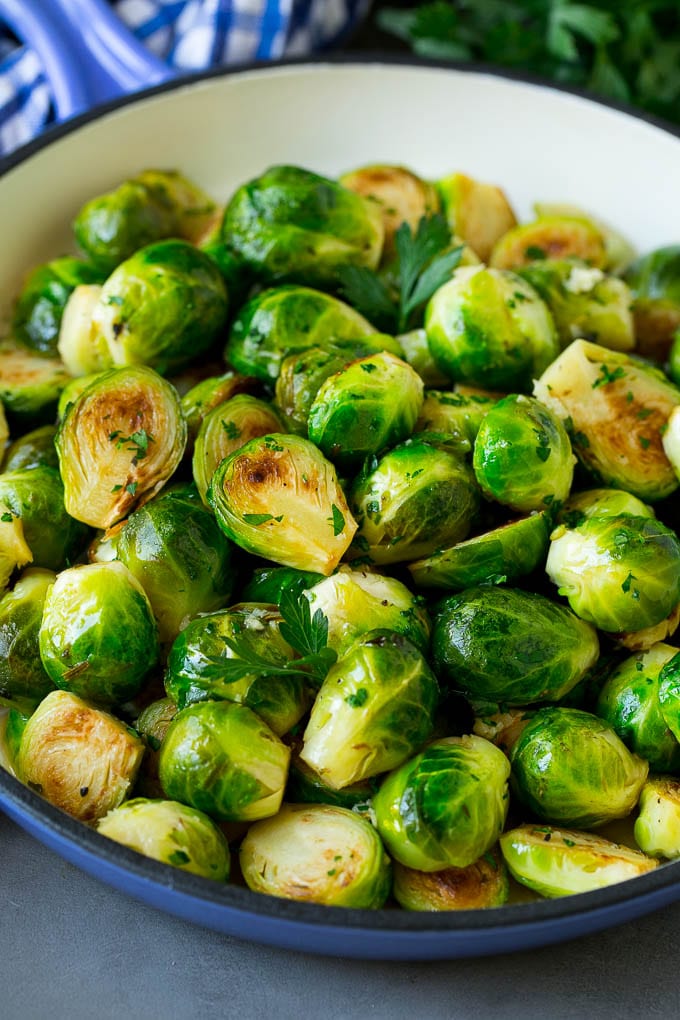 Sauteed Brussels Sprouts Recipe | Brussels Sprouts Side Dish #brusselssprouts #sprouts #veggies #sidedish #garlic #vegetarian #dinner #sraye Sauteed brussels sprouts with garlic and an assortment of herbs.