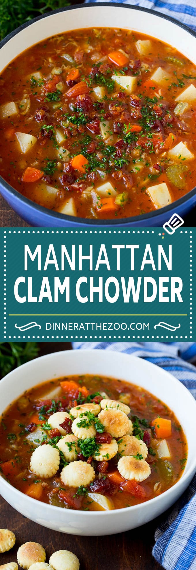 Manhattan Clam Chowder Recipe | Red Clam Chowder #chowder #soup #seafood #clams #bacon #dinner #sraye
