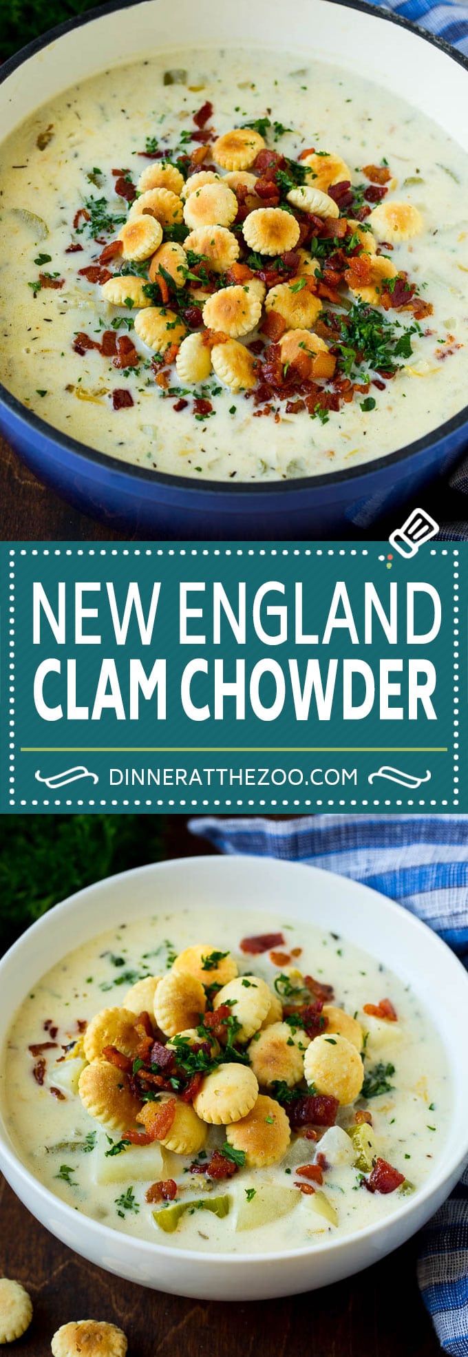 New England Clam Chowder Recipe | White Clam Chowder #chowder #soup #seafood #clams #bacon #dinner #sraye