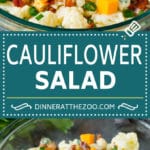 Cauliflower Salad Recipe #salad #cauliflower #bacon #lowcarb #keto #dinner #sraye