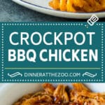 Crockpot BBQ Chicken Recipe | Barbecue Chicken #chicken #bbq #slowcooker #crockpot #dinner #sraye