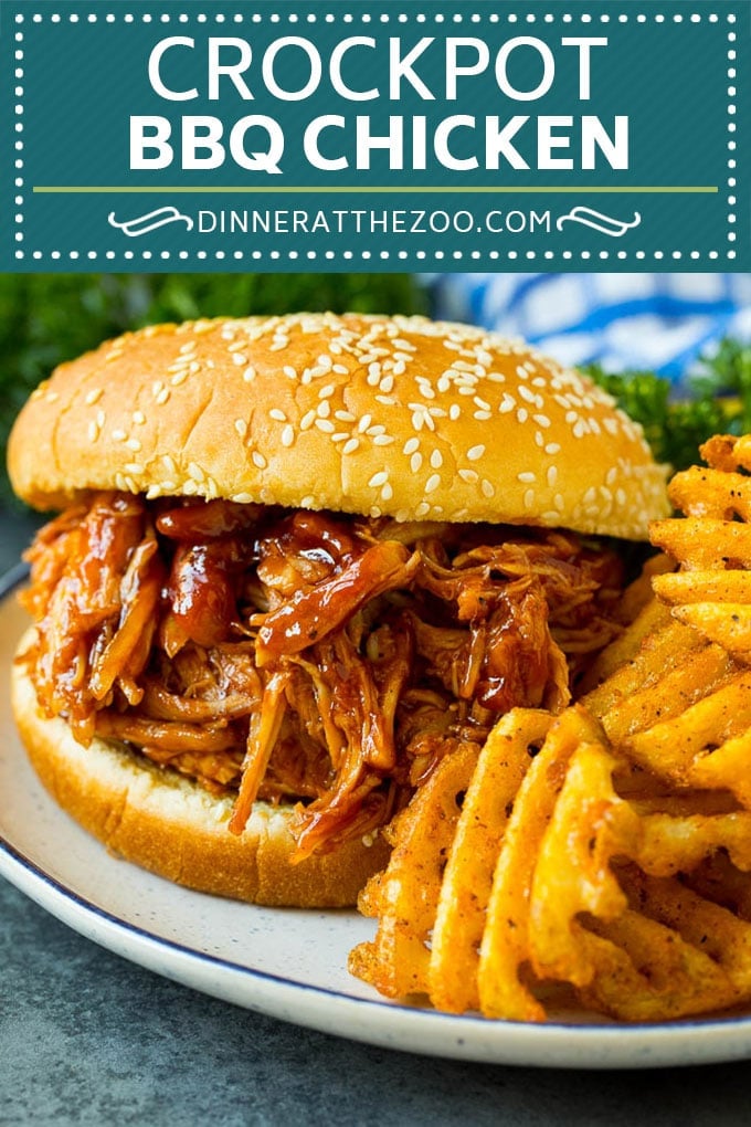 Crockpot BBQ Chicken Recipe | Barbecue Chicken #chicken #bbq #slowcooker #crockpot #dinner #sraye