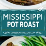 Mississippi Pot Roast #slowcooker #potroast #beef #crockpot #dinner #sraye