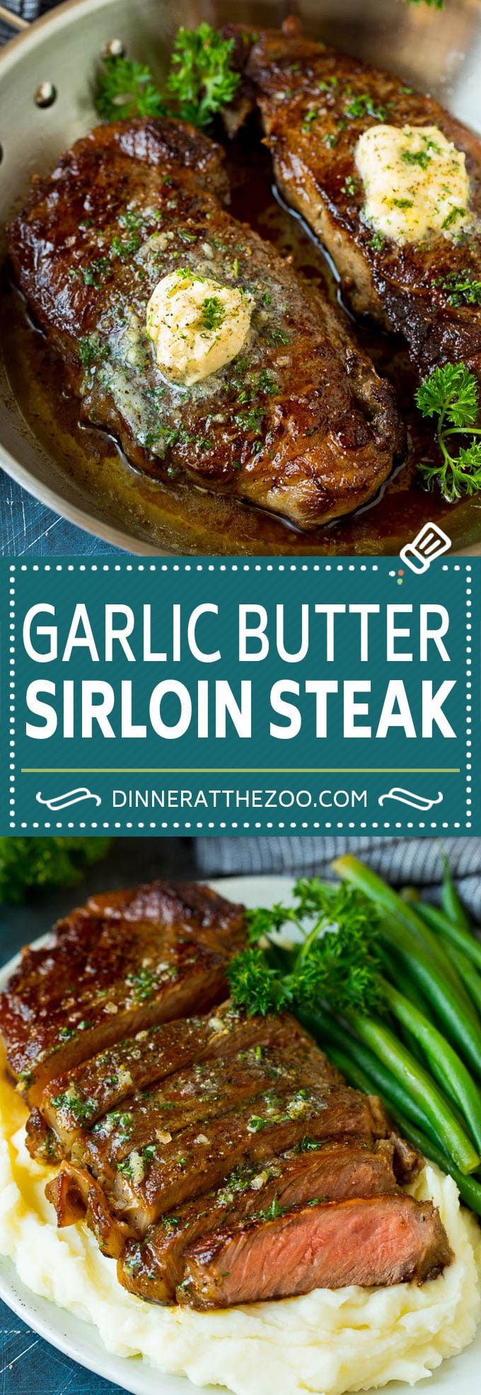 Sirloin Steak with Garlic Butter #steak #beef #dinner #sraye