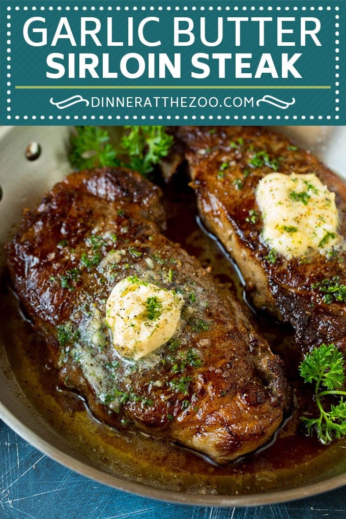Sirloin Steak with Garlic Butter #steak #beef #dinner #sraye