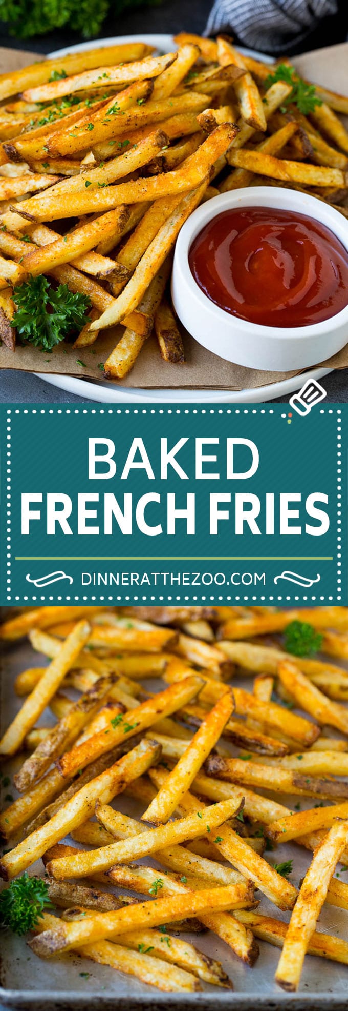 Baked French Fries Recipe #potatoes #fries #dinner #sraye
